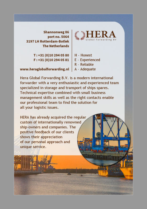 HERA Global Forwarding, Rotterdam - advertentietekst